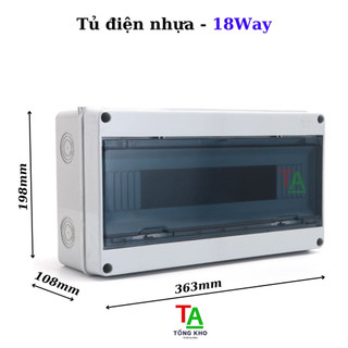 Tủ điện nhựa lắp nổi 18Way