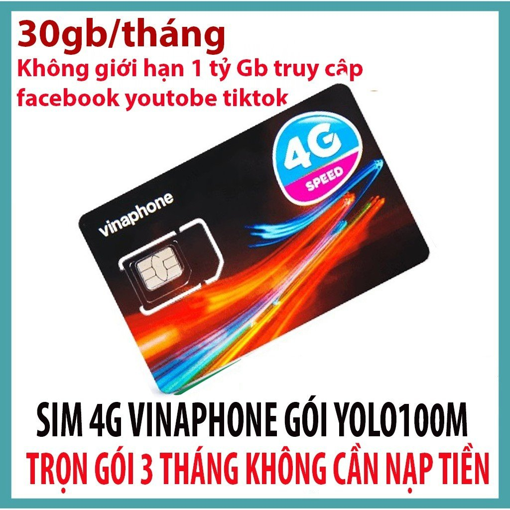 Sim 4G tron gói 3 tháng miễn phí 10 tỷ data youtobe facebook tik tok
