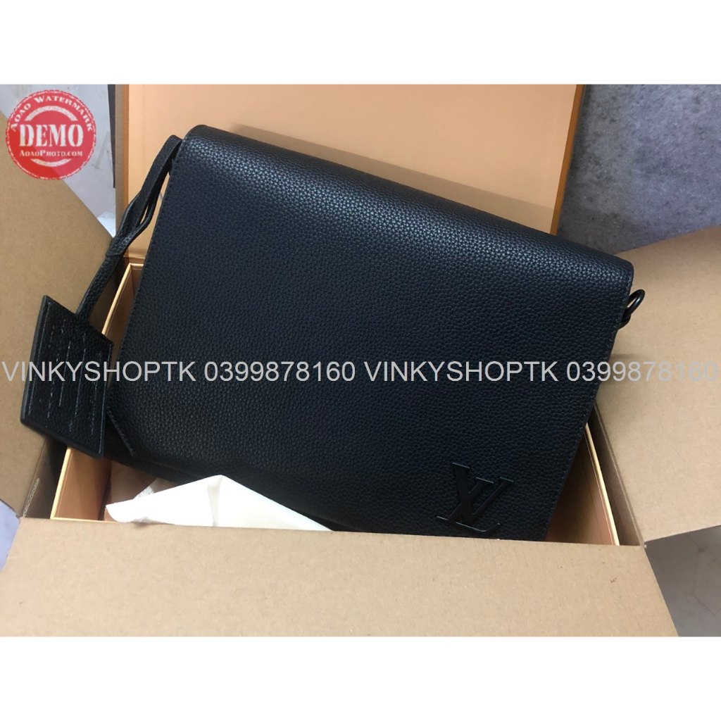Túi đeo chéo nam nữ unisex  lv Grained Calf Leather Messenger hàng vip 2 box xịn sò hoả tốc