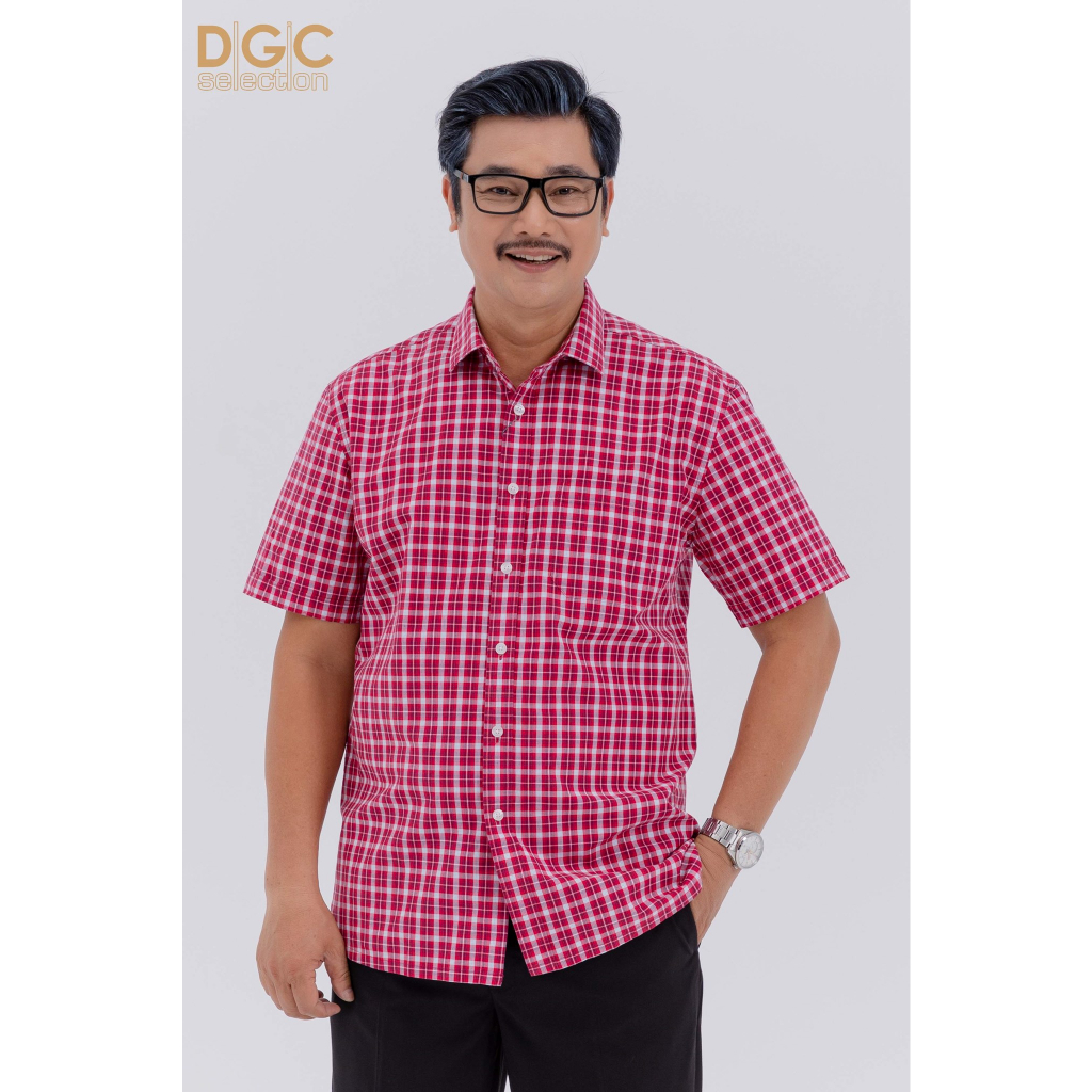 Áo sơ mi ngắn tay nam DGCs - dáng suông,có túi ngực,thoáng mát, thấm hút mồ hôi - SASNBC51M