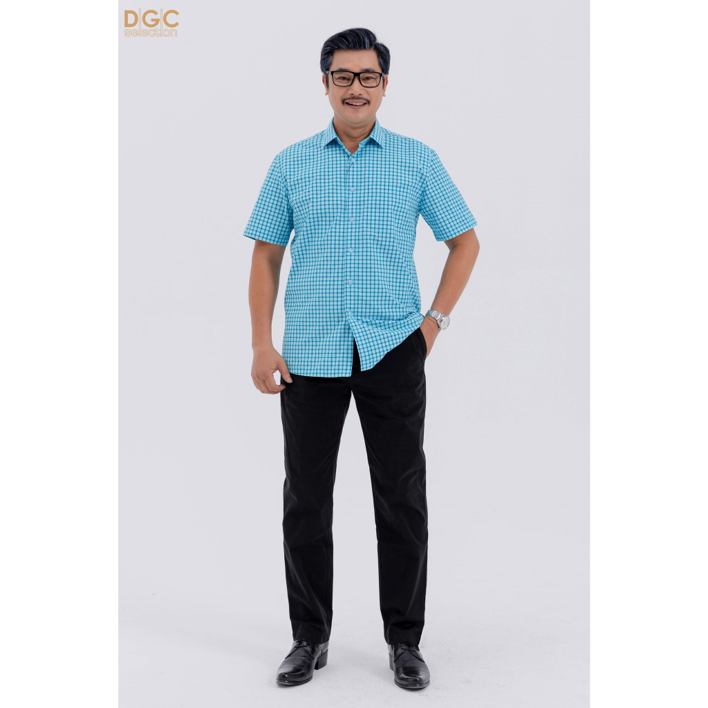 Áo sơ mi ngắn tay nam DGCs - dáng suông,có túi ngực,thoáng mát, thấm hút mồ hôi - SASNBC51M