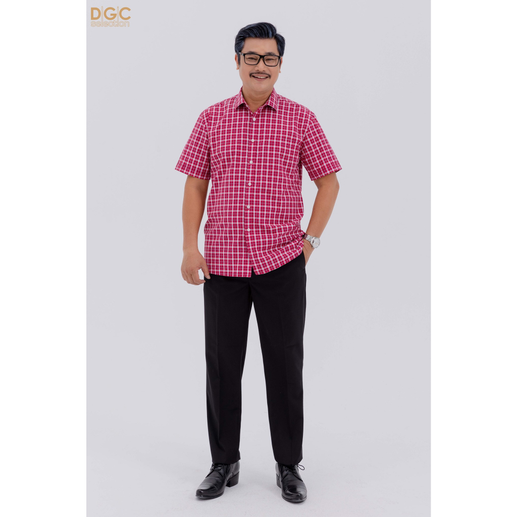 Áo sơ mi ngắn tay nam DGCs - dáng suông,có túi ngực,thoáng mát, thấm hút mồ hôi - SASNBC51M