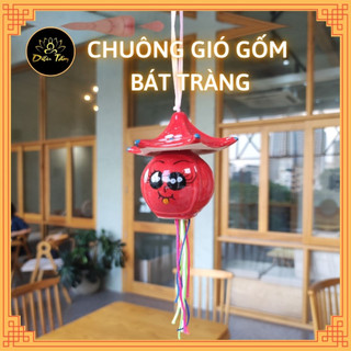 Chuông gió gốm Bát Tràng chuông gió phong thủy may mắn treo cửa trang trí decor nhà cửa- shop Diệu Tâm chuông gió gốm sứ