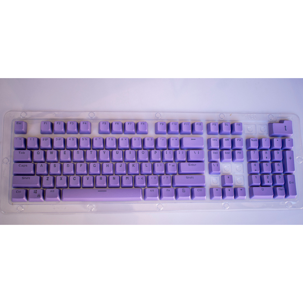 Keycaps màu xuyên led PBT Double Shot OEM profile - Nút phím cơ nhiều màu sắc 104 phím