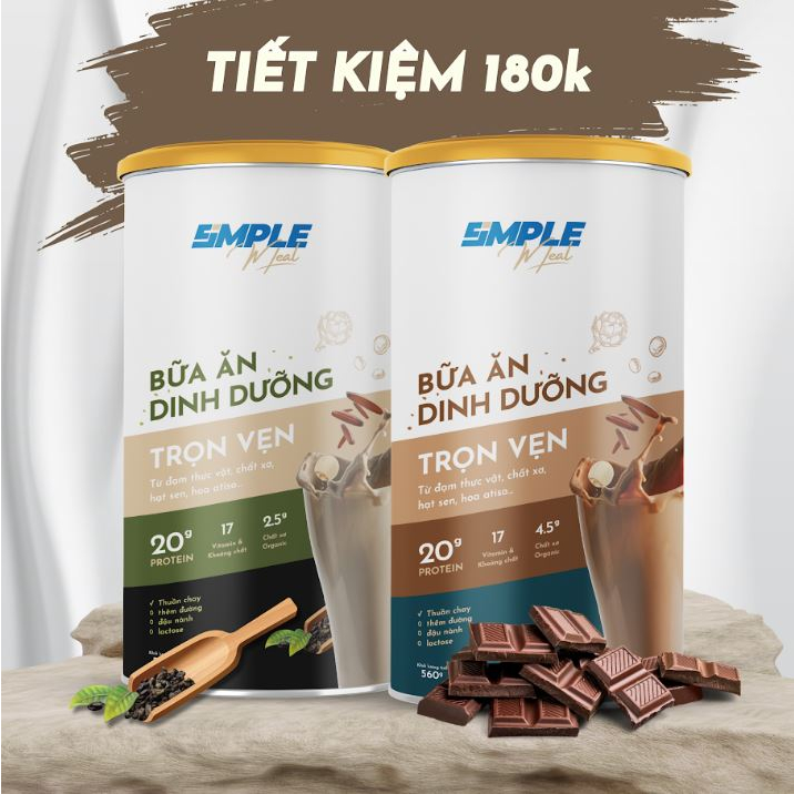 COMBO 2 HỘP SIMPLE MEAL - Đồ Uống Thay Thế Bữa Ăn - Date mới
