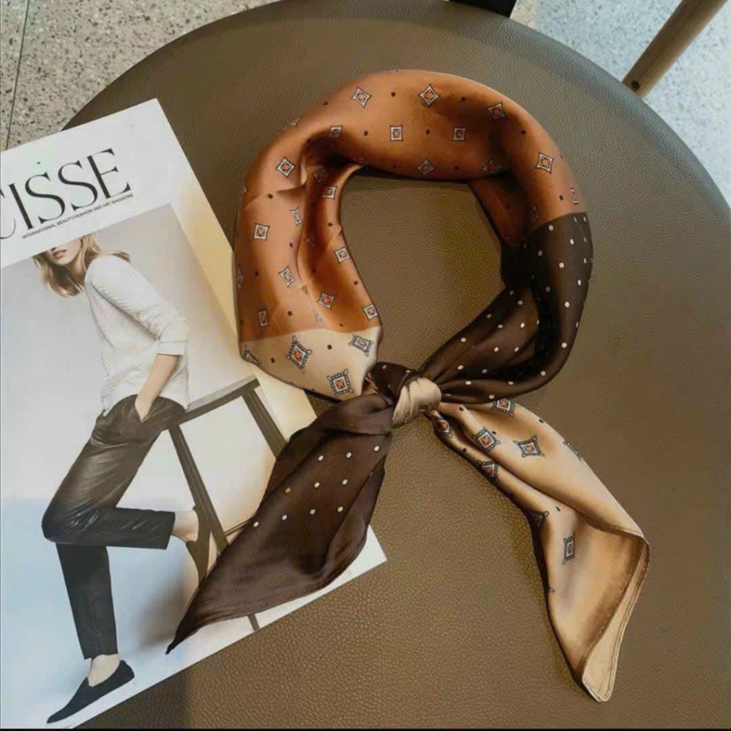 Khăn Lụa Satin Vuông 70cm x70cm  sét 2cái