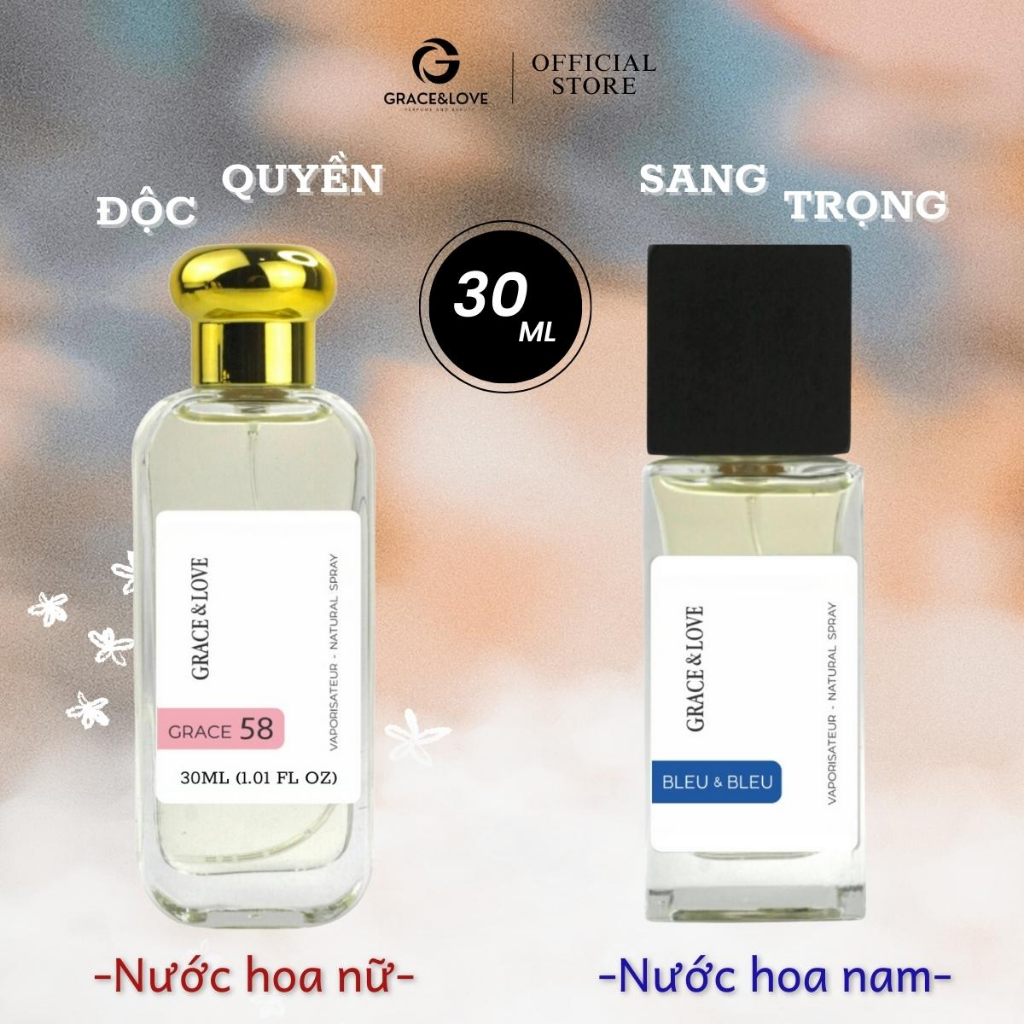 Nước hoa nữ thơm lâu chính hãng Grace And Love cao cấp - Tinh dầu nước hoa nữ thơm lâu ngọt ngào quyến rũ thanh lịch | BigBuy360 - bigbuy360.vn