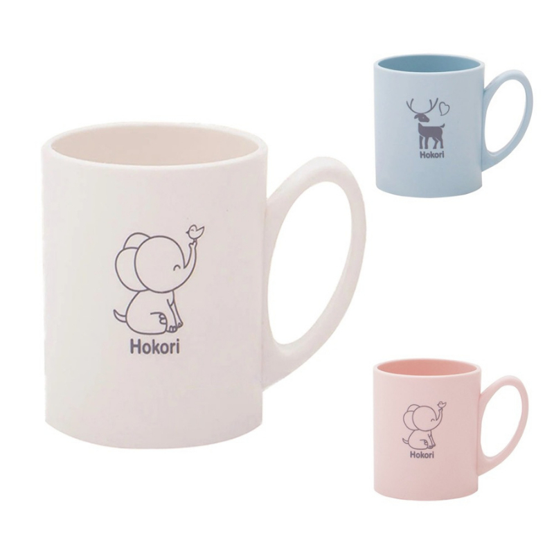 Cốc Uống Nước 400ml HOKORI Việt Nhật MS 6362 Hình Con Voi Màu Sắc Đẹp Có Quai Cầm Tiện Dụng