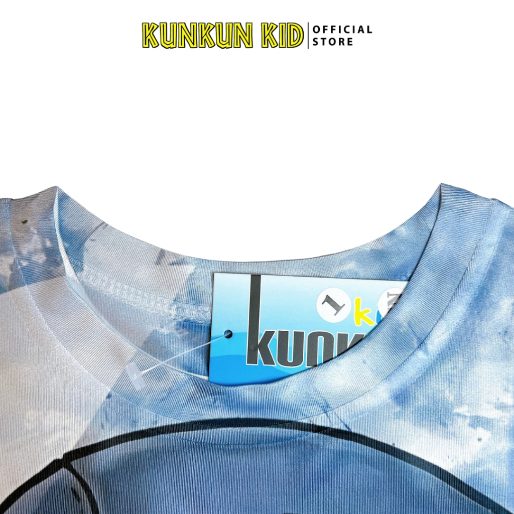 Quần áo bé trai Thun lạnh in 3D hình Captian America Kunkun Kid BL1086-Đồ bộ trẻ em cao cấp size đại từ 10-60kg