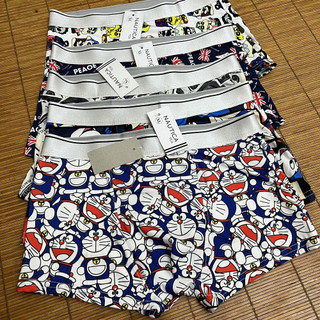 Combo 5 Quần sịp đùi nam doraemon cao cấp, quần lót nam doraemon vải thun lạnh cao cấp
