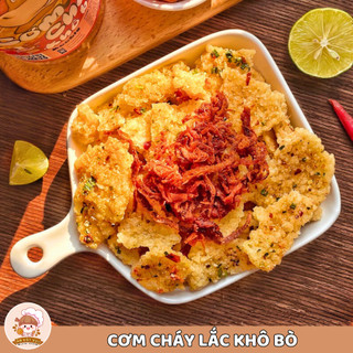 Cơm cháy lắc khô bò 500gr Ăn Vặt Vui