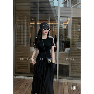 🌈BIGSIZE ĐẦM THUN PHỐI SỌC VAI🌈