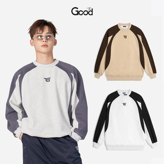 Áo sweater the good, áo nỉ sweater form rộng phối màu raglan