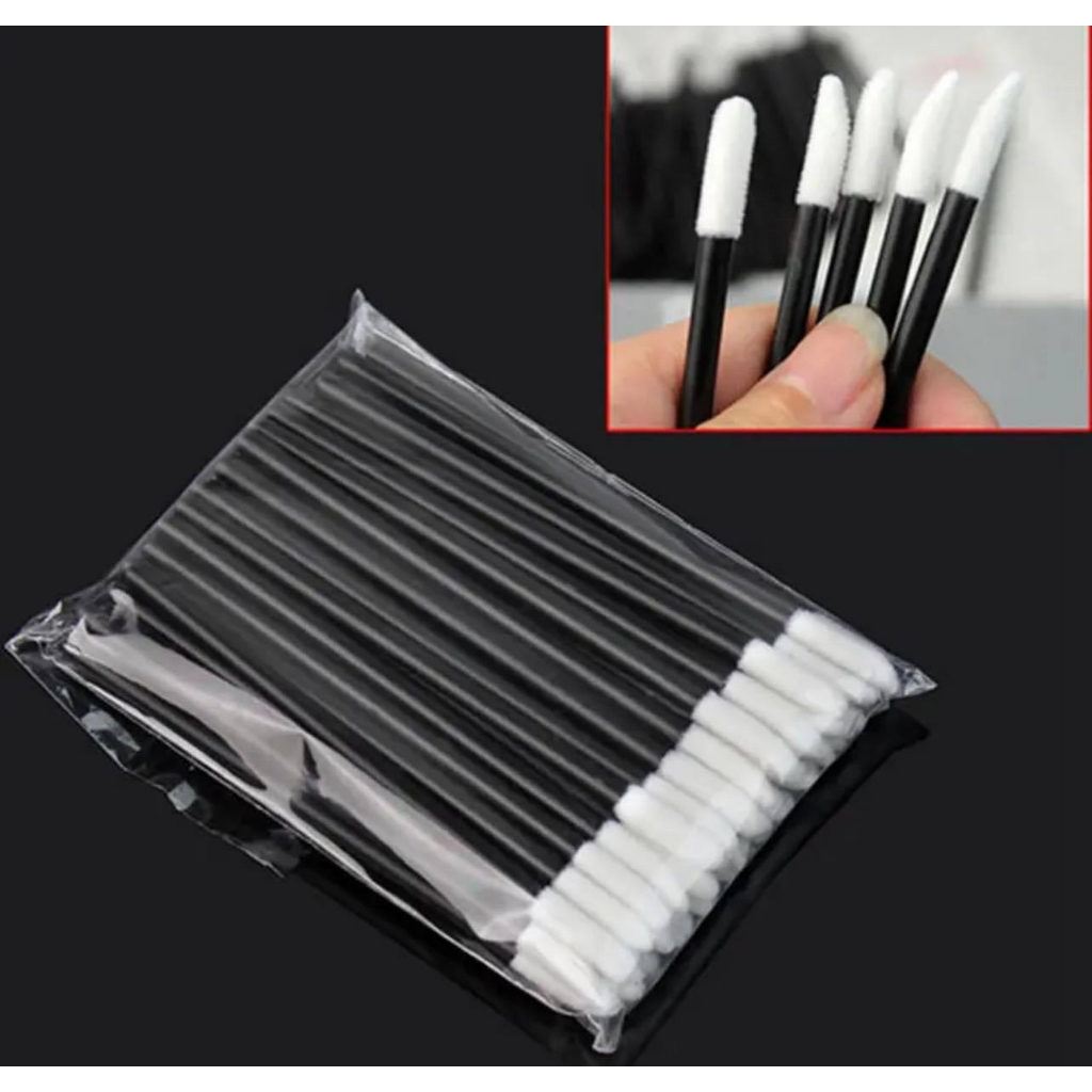 Cọ mềm 50 cây,Tăm bông vệ sinh mi, tăm tháo mi đầu to