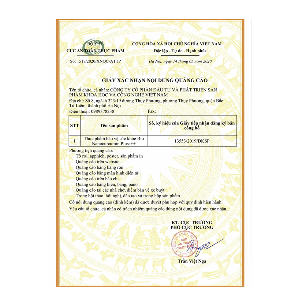 Bio Nanocurcumin Pluss++ Hỗ Trợ Giảm Loét Dạ Dày Tá Tràng (Hộp 30 Viên)