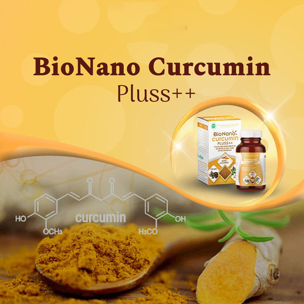 Bio Nanocurcumin Pluss++ Hỗ Trợ Giảm Loét Dạ Dày Tá Tràng (Hộp 30 Viên)