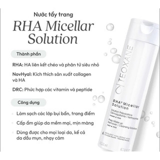 Tẩy trang Teoxane RHA Micellar Solution