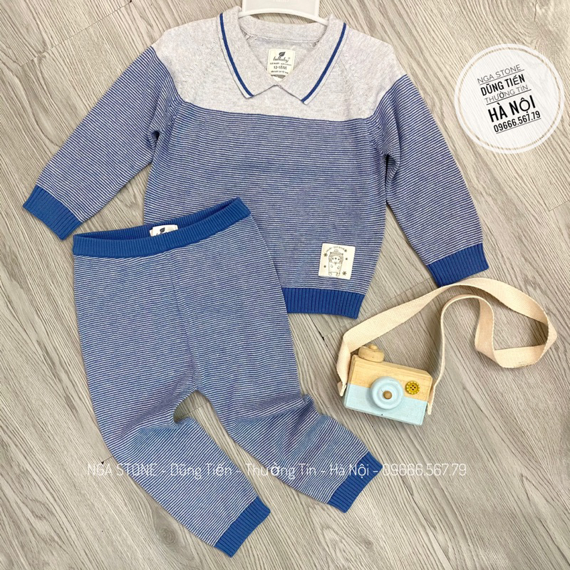 Bộ quần áo len cho bé trai bé gái hãng lullaby