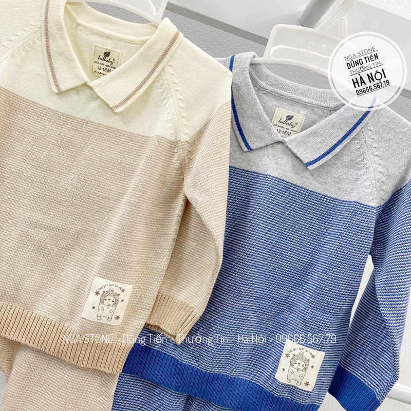 Bộ quần áo len cho bé trai bé gái hãng lullaby