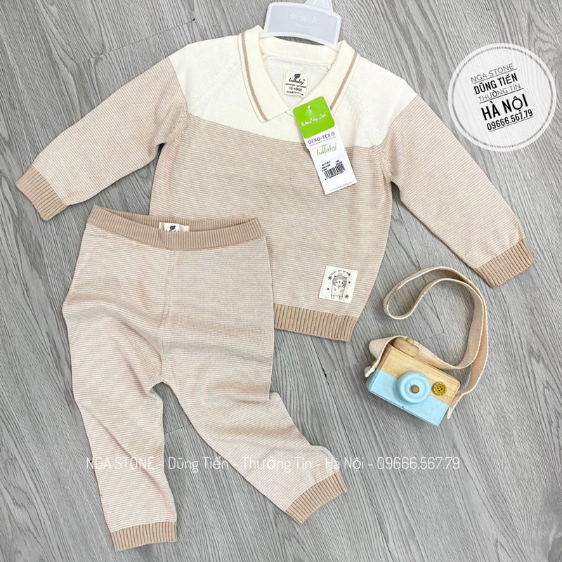 Bộ quần áo len cho bé trai bé gái hãng lullaby