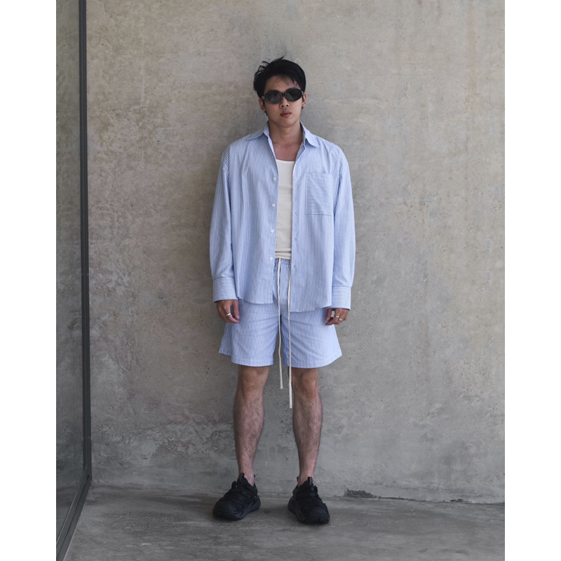 ÁO SƠ TAY DÀI MI OXFORD SỌC - QUẦN SHORT ‘’HYNOTISM’’