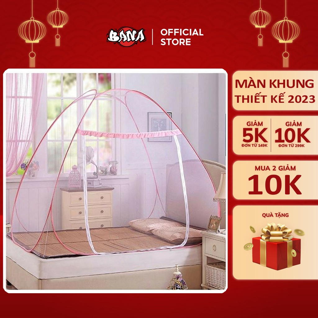 Màn chụp tự bung mùng chụp tự bung gấp gọn cao cấp đỉnh chóp đủ 1m2 1m4 1m6 1m8 2m2 bền đẹp