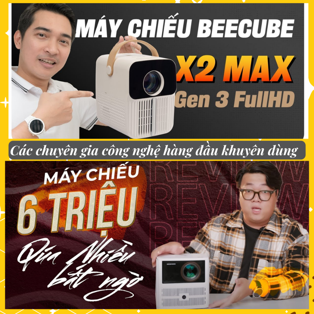 [Mã BMLT50 giảm đến 50K] Máy Chiếu Mini Beecube Chính Hãng Độc Quyền - Bảo hành 12 tháng