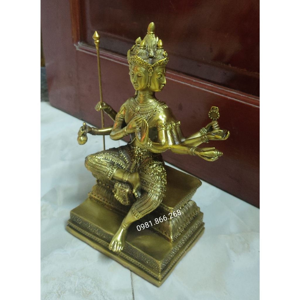 Tượng Phật Thái Tứ Diện 4 Mặt  phong thủy Tài Lộc Bằng Đồng