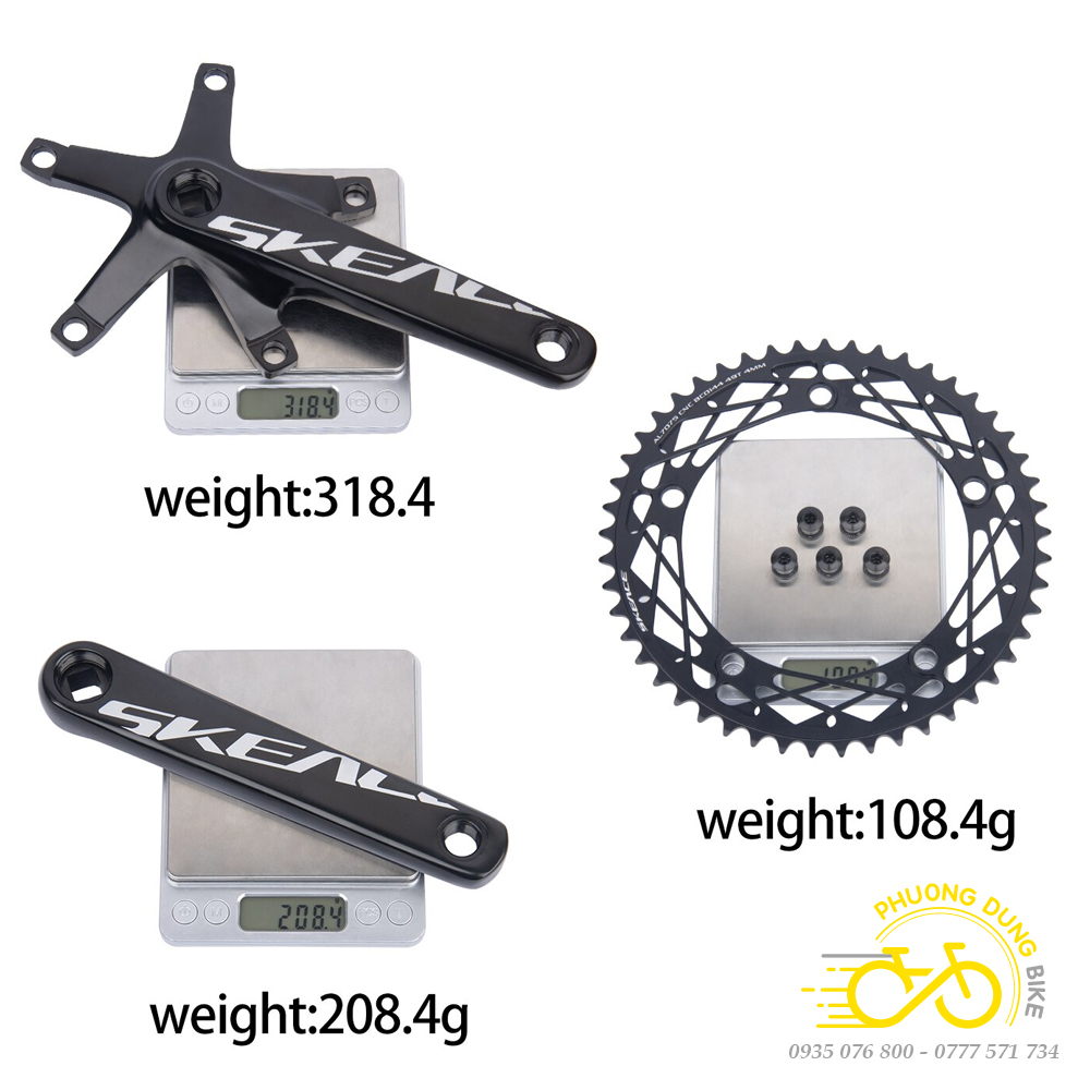 Đùi đĩa  xe đạp 1 tầng Fixed Gear SKEACE 144BCD 49T