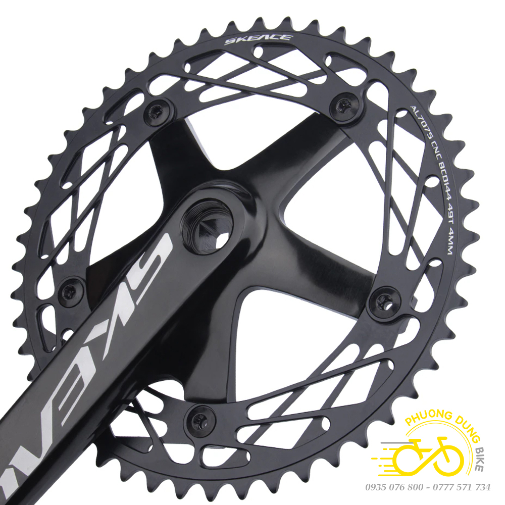 Đùi đĩa  xe đạp 1 tầng Fixed Gear SKEACE 144BCD 49T