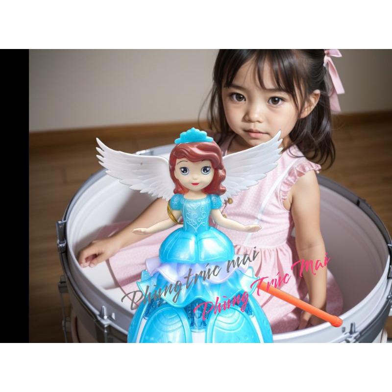 Lồng đèn cho bé gái có nhạc đèn lồng búp bê Elsa công chúa bạch tuyết quà tặng trung thu cho bé gái