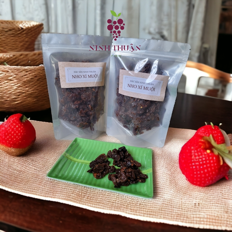 Nho Xí Muội Ninh Thuận túi zip ăn liền