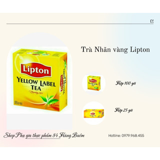 Trà nhãn vàng lipton hộp 25, 100 gói
