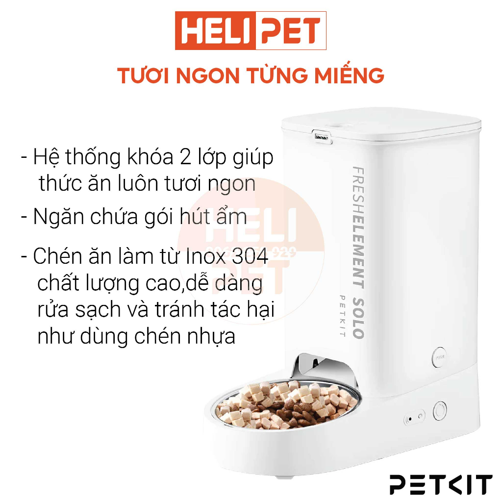 Máy Cho Ăn Tự Động Có Camera, Máy Nhả Hạt Cho Mèo PETKIT Yumshare SOLO - Máy cho ăn thông minh PETKIT Solo