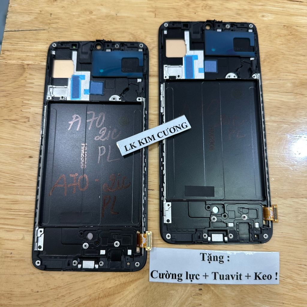 Màn hình thay thế samsung A70 2IC PHÔI LỚN liền khung