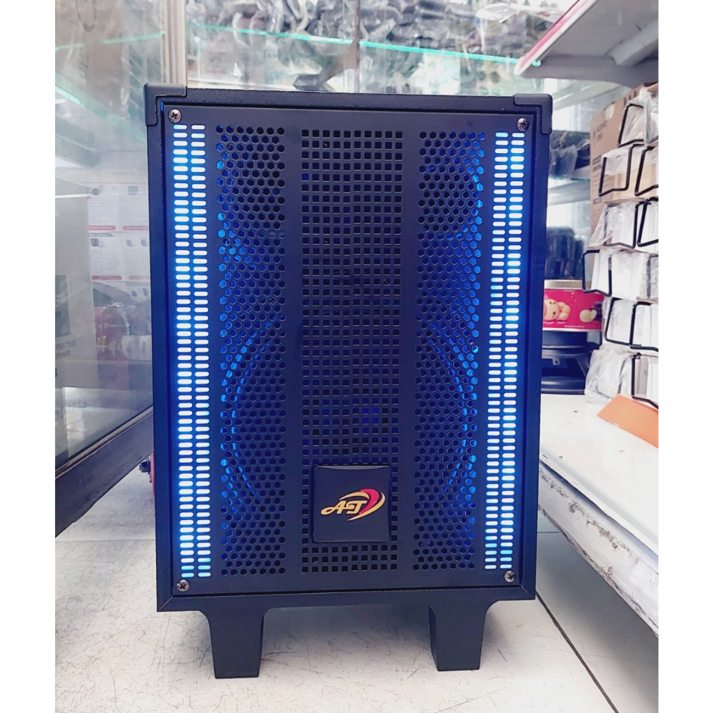 Loa Karaoke Di Động AT-T9, Bass 20, Âm Thanh Chắc, Tiếng Lớn Không Bị Rè, Mic Hát Vang - Tặng Kèm 2 Mic Không Dây