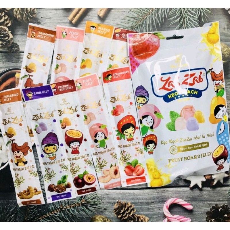 THẠCH ZAI ZAI LOẠI MỚI DẠNG DÀI GÓI 320G, 400G