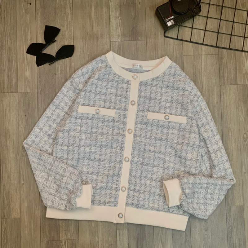 ÁO CARDIGAN XUẤT NHẬT VẢI TWEED