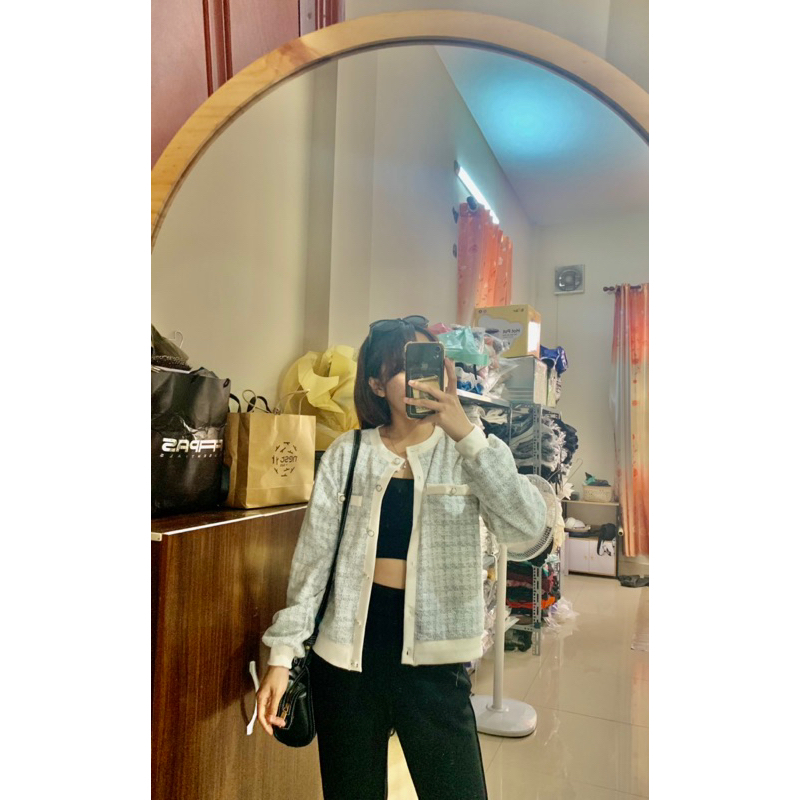 ÁO CARDIGAN XUẤT NHẬT VẢI TWEED
