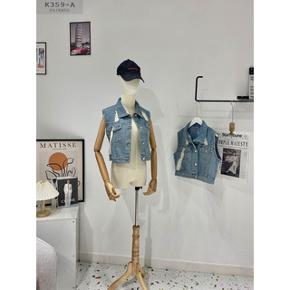 ÁO GILÊ NỮ JEAN CROPTOP