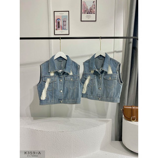 ÁO GILÊ NỮ JEAN CROPTOP