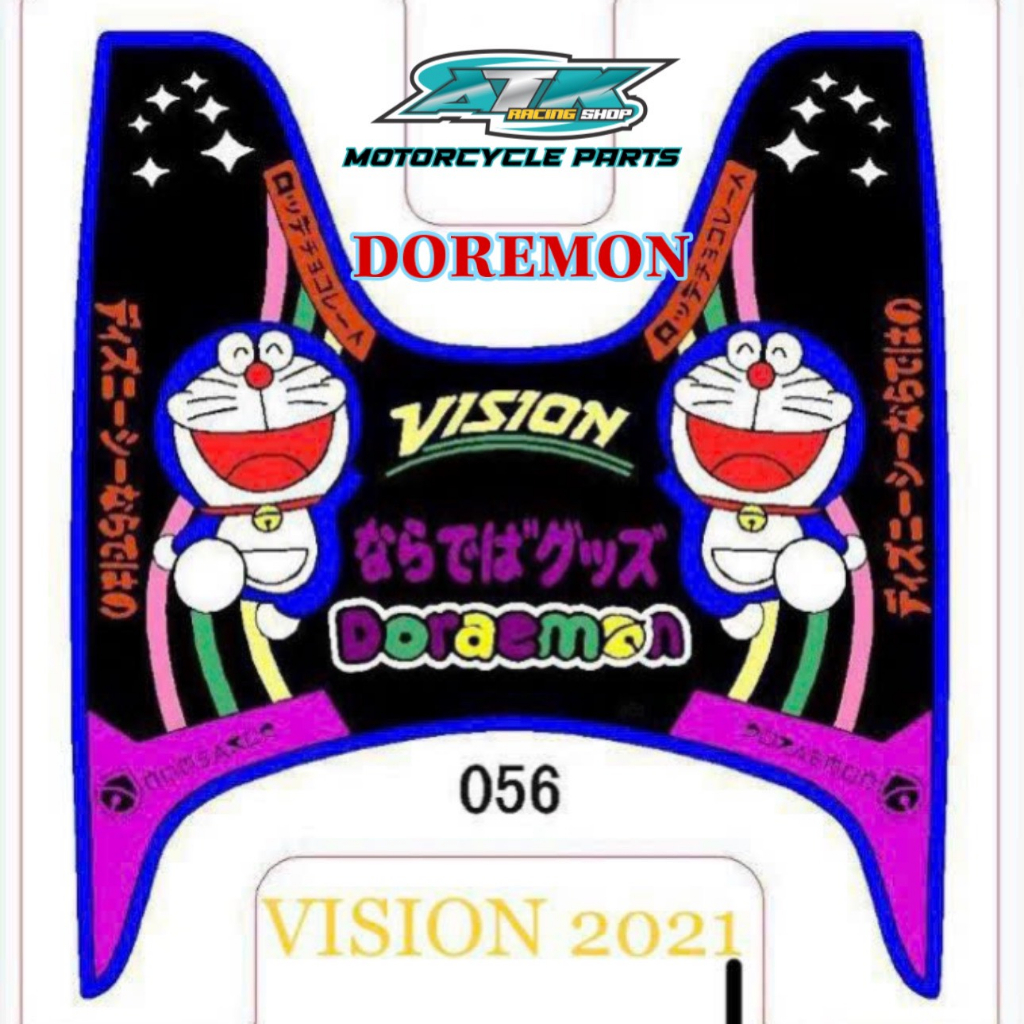 Thảm lót sàn xe Vision hình DORAEMON VÀ HELLO KITTY cao su cao cấp