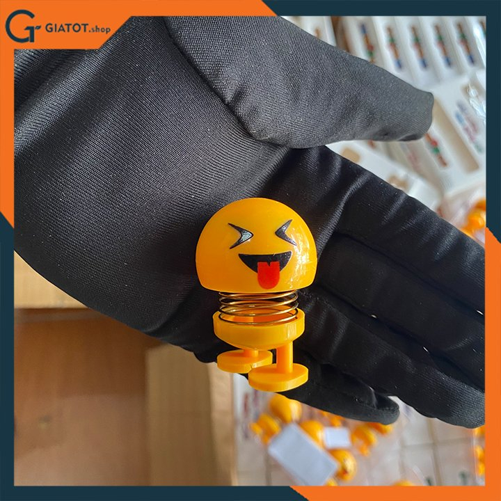 Hộp 6 con thú nhún emoji lò xo mini , sét 6 con thú nhún lò xo cute, có biểu cảm ngộ nghĩnh vui nhộn