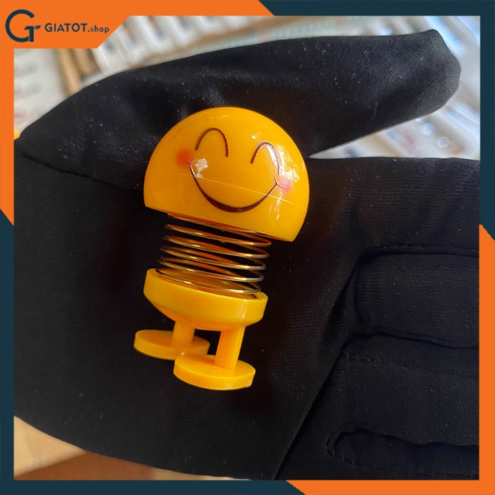 Hộp 6 con thú nhún emoji lò xo mini , sét 6 con thú nhún lò xo cute, có biểu cảm ngộ nghĩnh vui nhộn