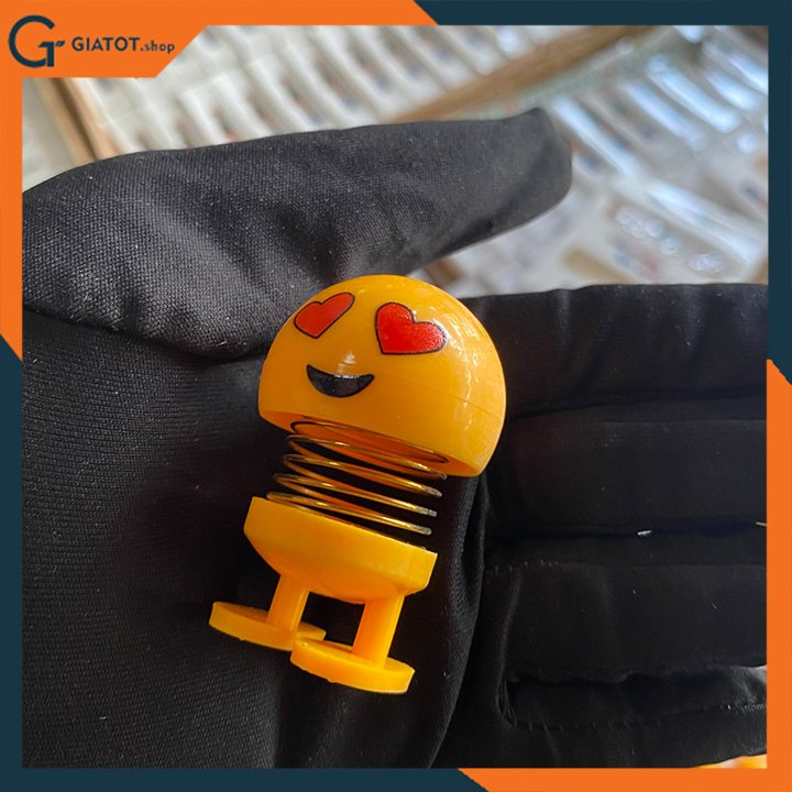 Hộp 6 con thú nhún emoji lò xo mini , sét 6 con thú nhún lò xo cute, có biểu cảm ngộ nghĩnh vui nhộn