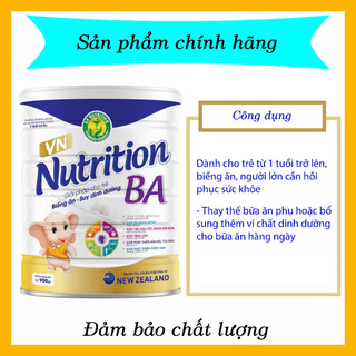 Sữa VN Nutrition BA lon 900G, Giải pháp cho trẻ  Biếng ăn - Suy dinh dưỡng