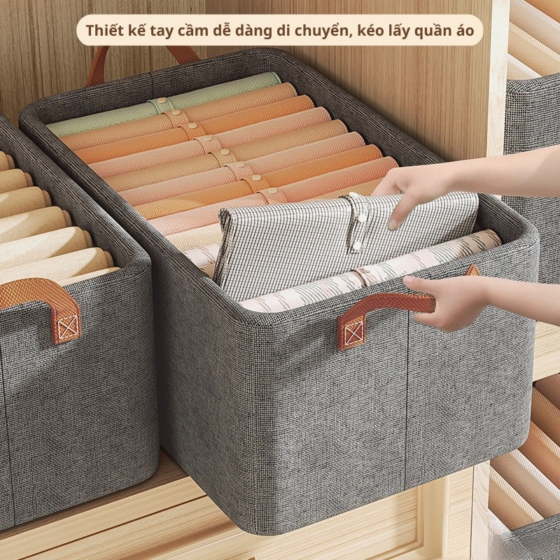 Hộp Đựng Xếp Quần Áo Gấp Gọn , Hộp Trượt , Có Khung Thép, Mặt Đáy Khung Gỗ MDF, Tay Cầm Tiện Lợi SP41233330