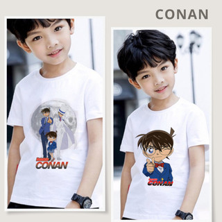 Áo thun in hình Thám tử Conan bé trai cực ngầu,thun mềm mịn