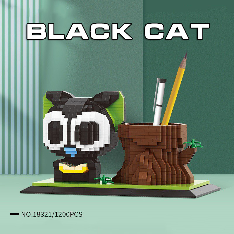 Đồ Chơi Lắp Ráp Kiểu Lego Hộp Đựng Bút Phi Hành Gia,Doraemon,Shin Cậu Bé Bút Chì,Mèo Garfield Với 1300+ Mảnh Ghép