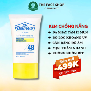 Kem Chống Nắng vật lý Màng Khoáng The Face Shop Dr Belmeur Mineral Sun Cream SPF 48 +++